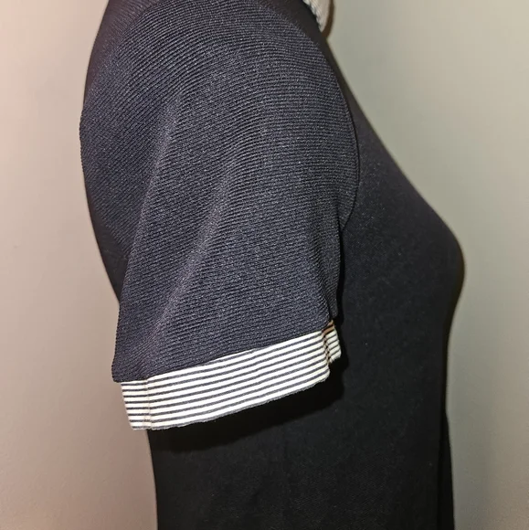 Zara Navy Collared Preppy Mini Dress - Size Small - Picture 4 of 8